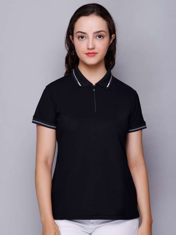 Girls black polo sales