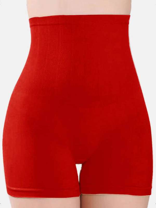 Buy online Red Solid Saree Shaper Shapewear from lingerie for