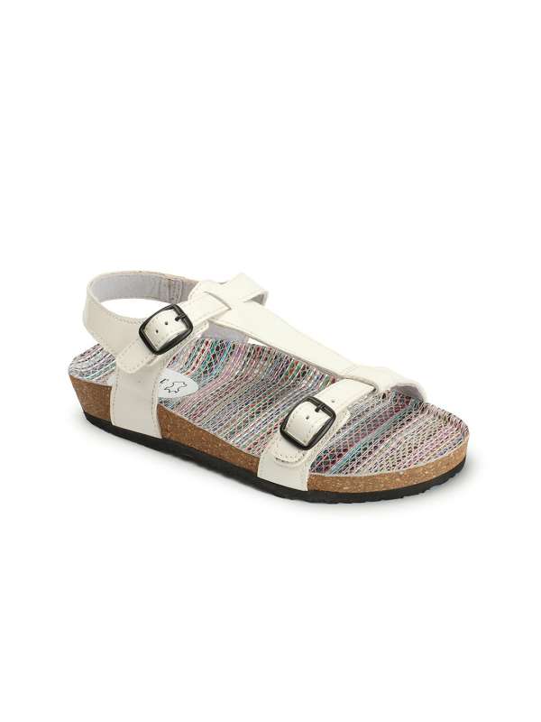 White buckle hotsell sandals