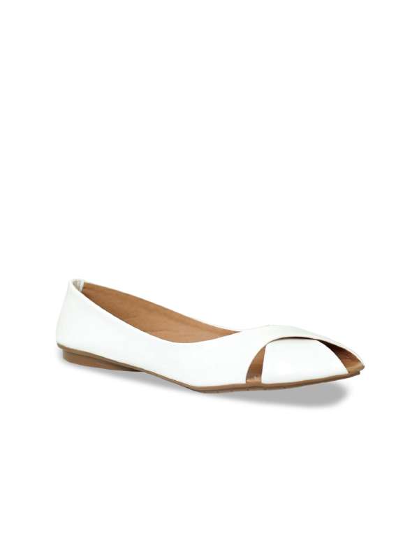 White peep toe hotsell flats