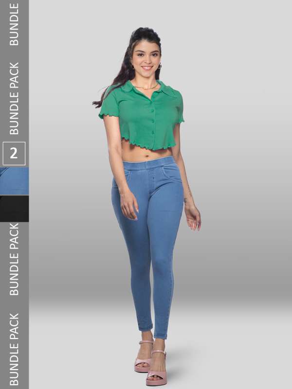 Denim Shirts Combo Jeggings Buy Denim Shirts Combo Jeggings online in India