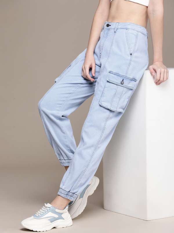 Joggers jeans for womens myntra best sale