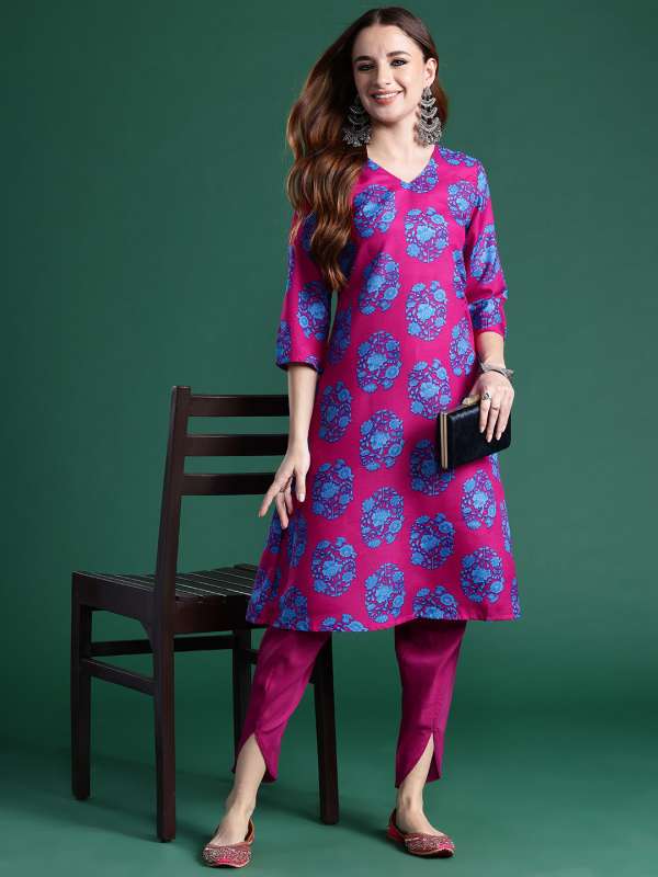 Sangria Fuchsia Kurtas Sets Buy Sangria Fuchsia Kurtas Sets