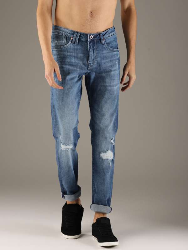 men's high rise slim jeans