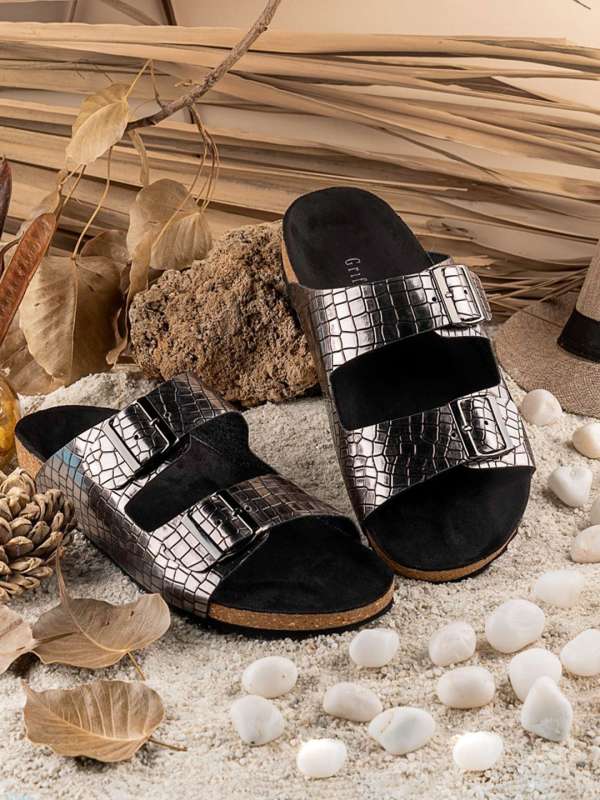 Metallic comfort sandals best sale