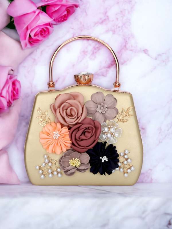 Golden colour top hand purse