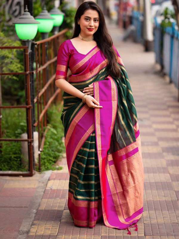 Myntra sarees sales silk with price