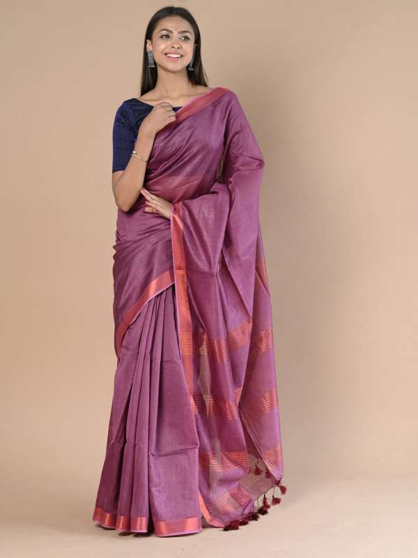 Cotton Handloom Maheshwari Saree, Pattern : Plain, Width : 6 Meter at Best  Price in Indore