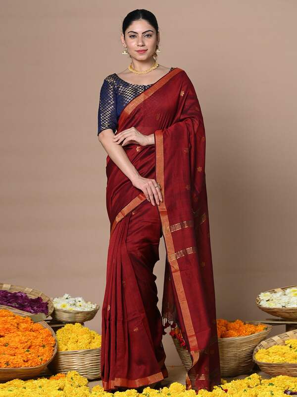 Buy Pure Banarasi Satin Silk Handloom Bridal Sarees Online India – Sunasa