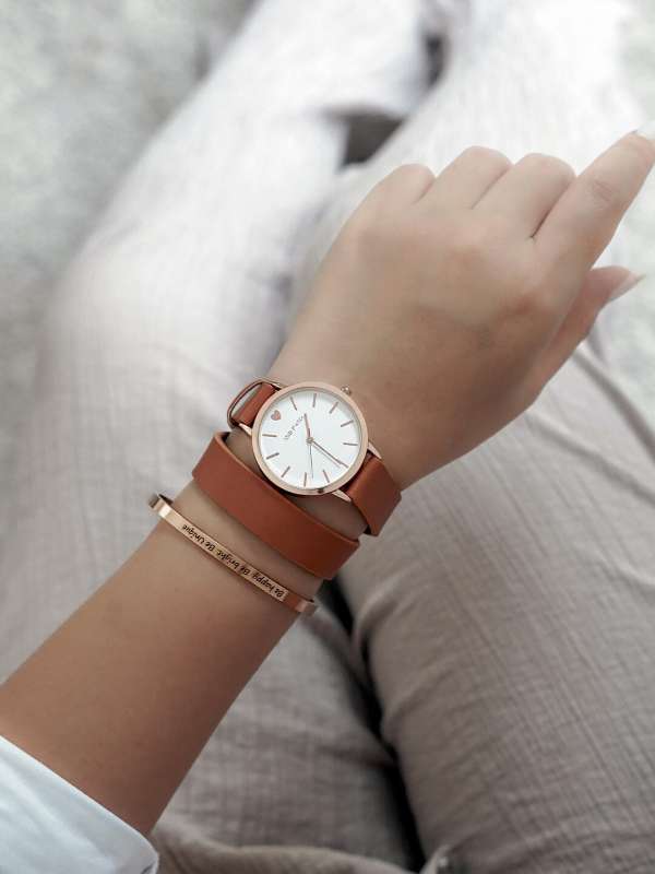 Tan watch women's clearance
