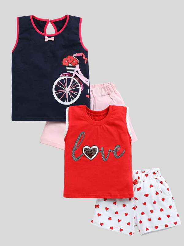 Red Apparel Tshirts Innerwear Tshirt Shorts Combo Pack Buy Red