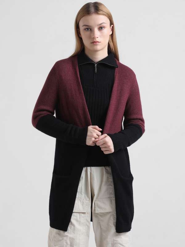 Burgundy pullover sweater women's clearance