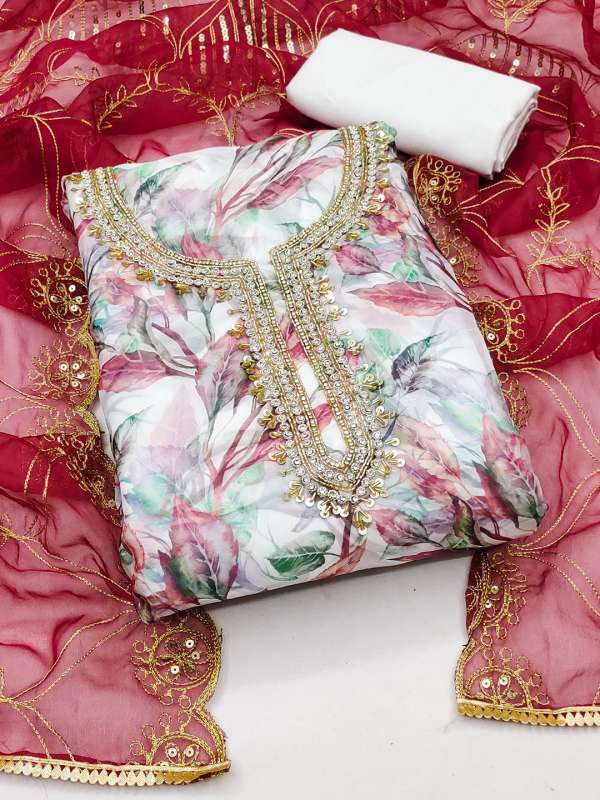 White Dress Material Buy White Dress Materials Online Myntra