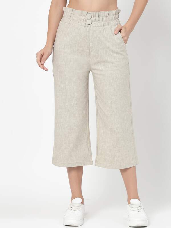 Buy Wardrobe Plain Beige Trousers from Westside-chantamquoc.vn