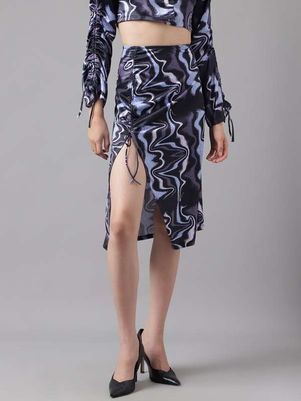 Galaxy asymmetrical skirt top