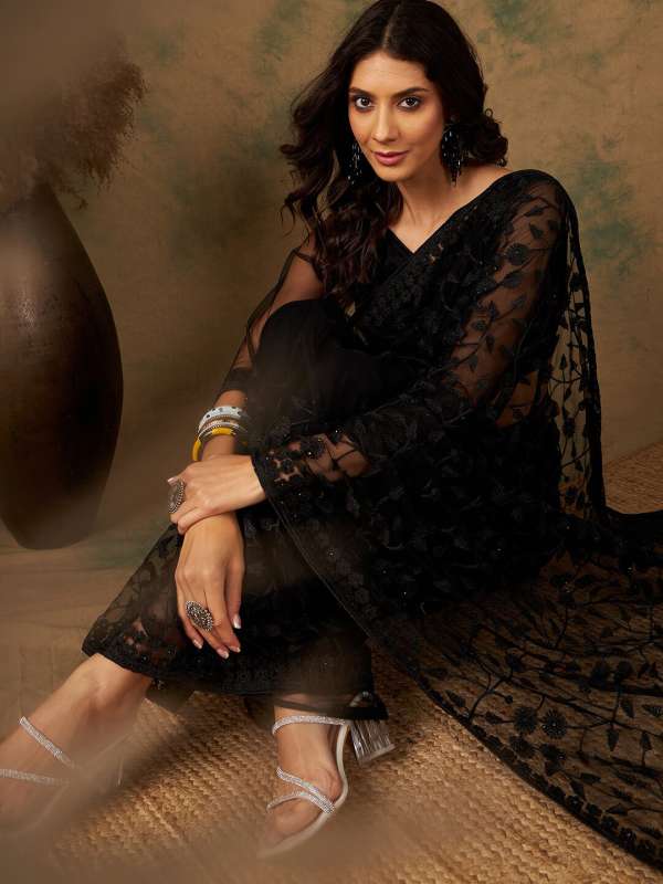 Black THREAD Designer Net Blouse, Size: 38 at Rs 299/piece in