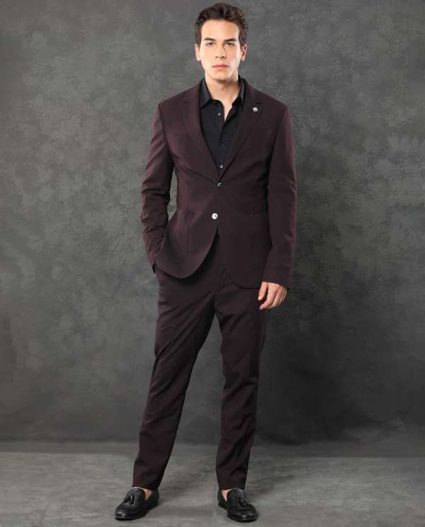 Buy Wine Suit for Men Online In India Myntra