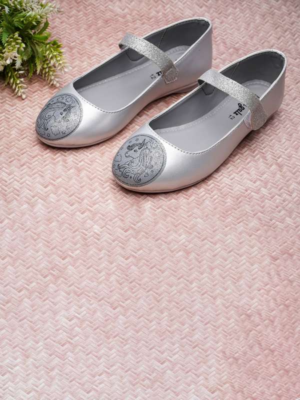 Childrens silver ballerina shoes discount