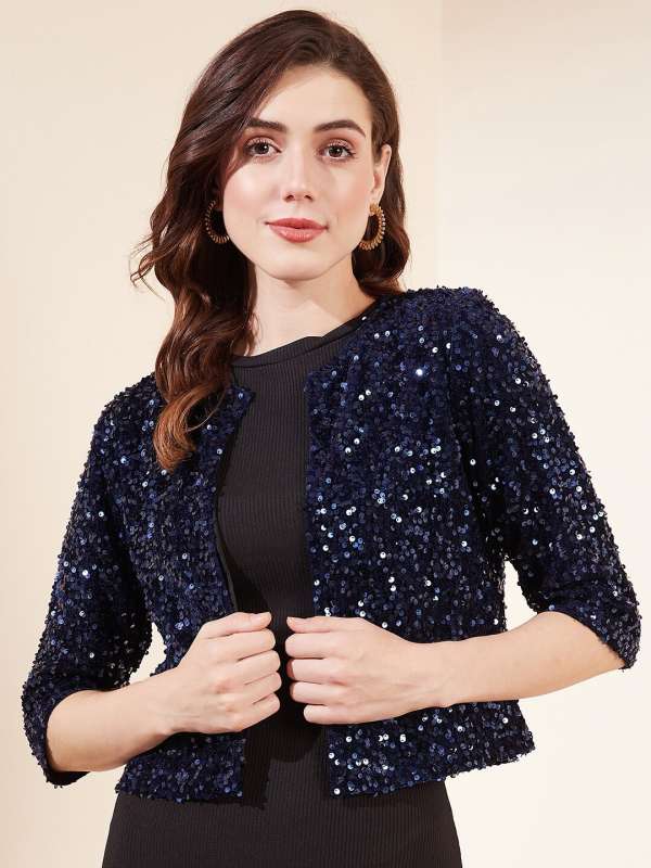 Navy best sale sparkle shrug