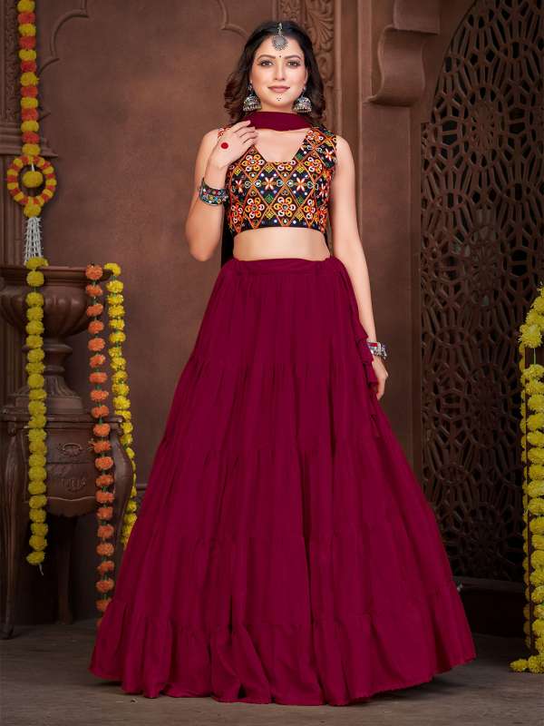 Maroon Lehenga Choli Buy Maroon Lehenga Choli Online in India