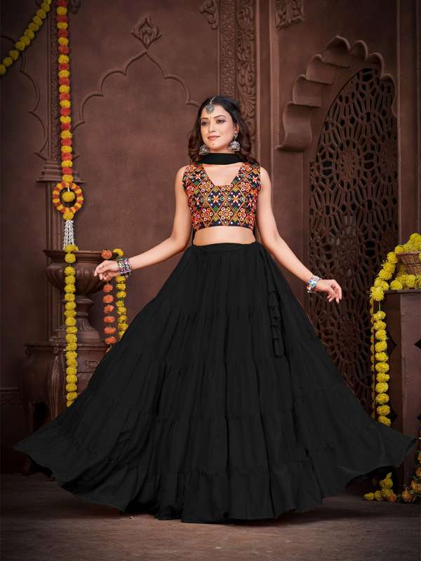 Ghagra choli black colour new arrivals