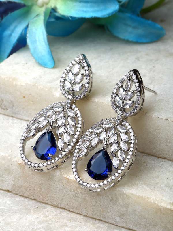 Royal blue earrings online store