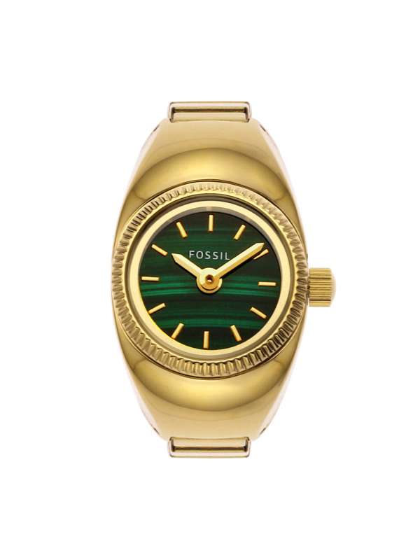 Green fossil watch women's shop