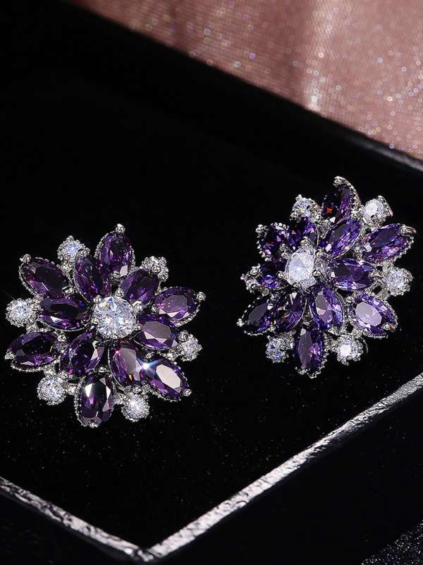 Women Purple Earrings Buy Women Purple Earrings online in India