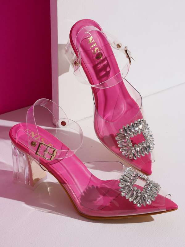 Navy blue and pink heels online