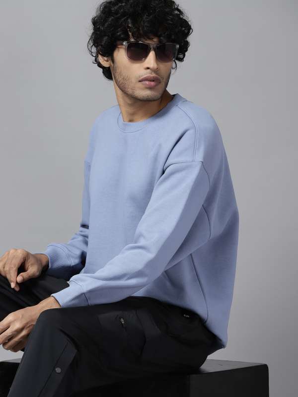 Solid blue on sale sweatshirt