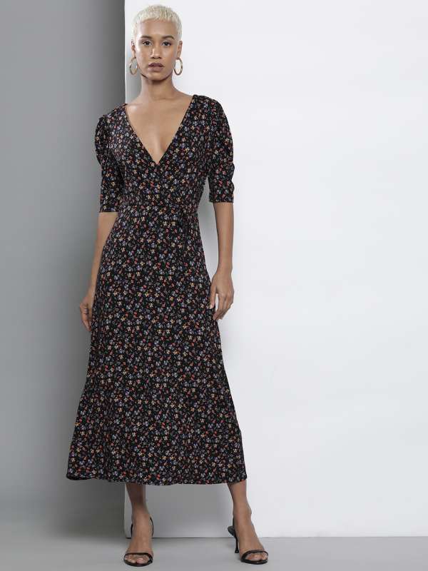 Dorothy perkins black floral dress deals