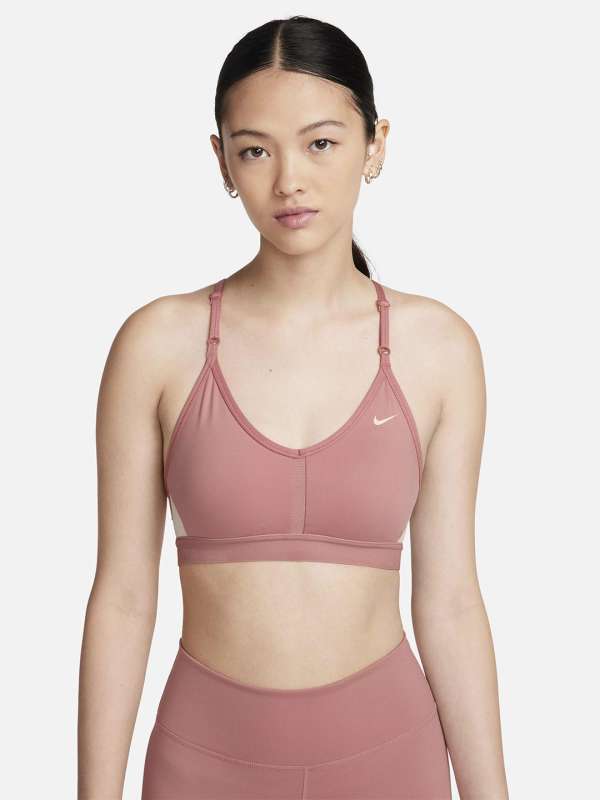 Nike Black Solid Non Padded Sports Bra for women price in India on 17th  March 2024
