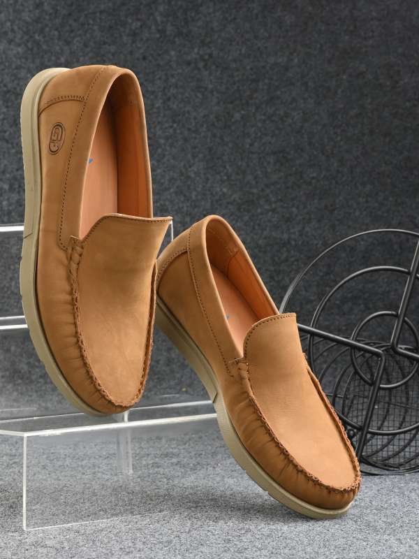 Camel leather loafers deals