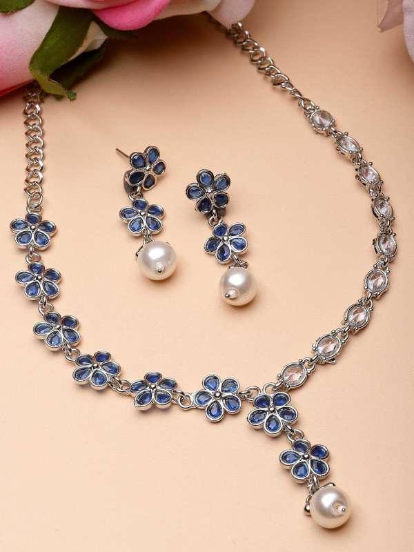 Navy blue jewelry sets online top