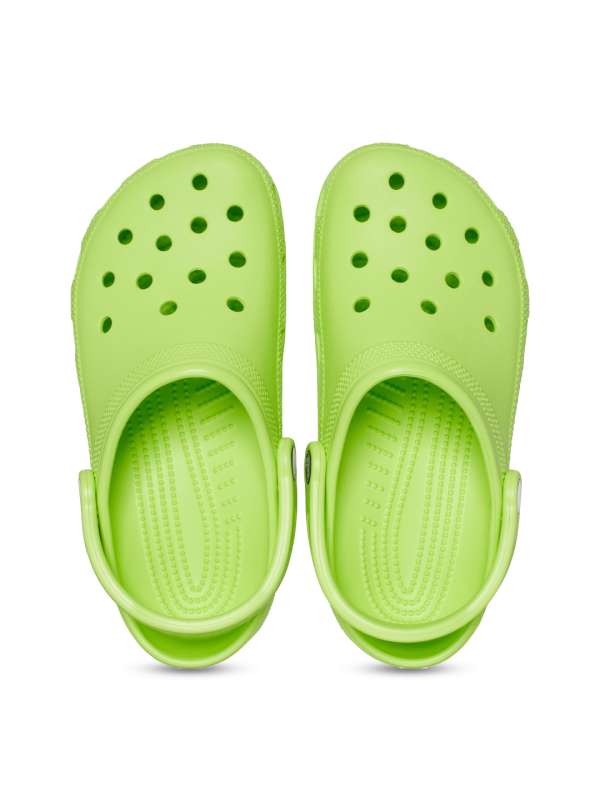 Neon green crocs new arrivals