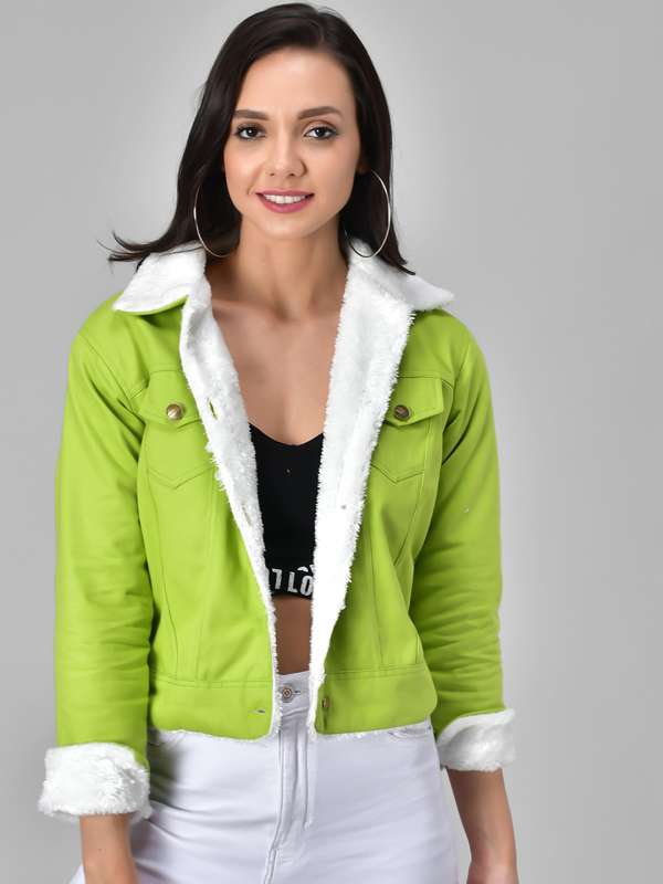Lime green jacket womens clearance