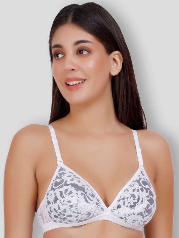 Buy Lace White Padded Bra Online in India