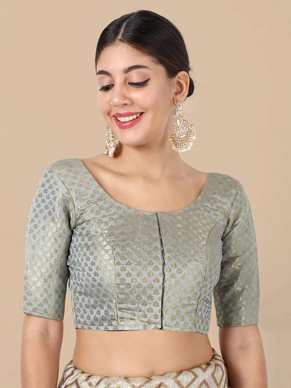 Brocade blouse designs, Trendy blouse designs, New saree blouse designs