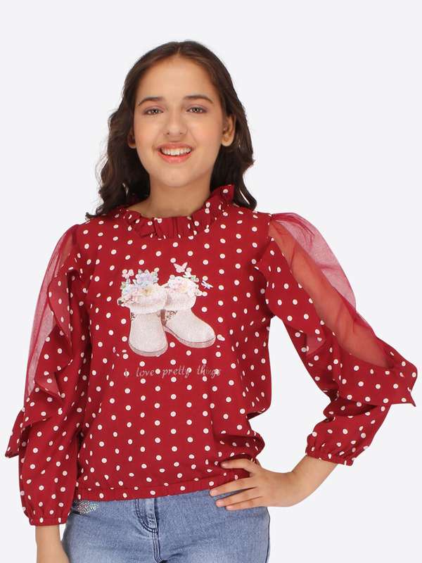 polka dot tops for ladies