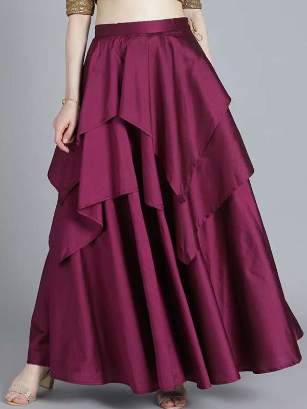 Women S Purple Skirts Ethnic Skirt Buy Women S Purple Skirts Ethnic Skirt online in India