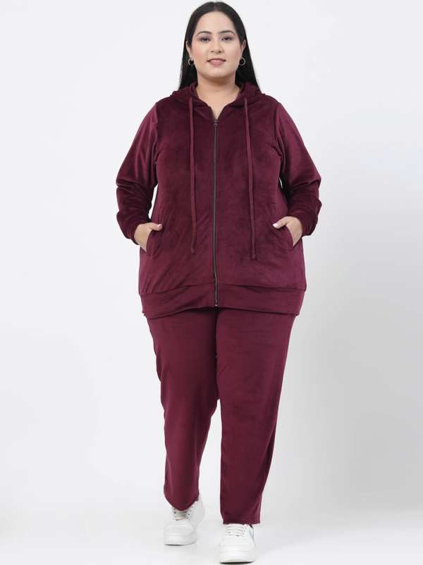 Ladies velvet tracksuit top