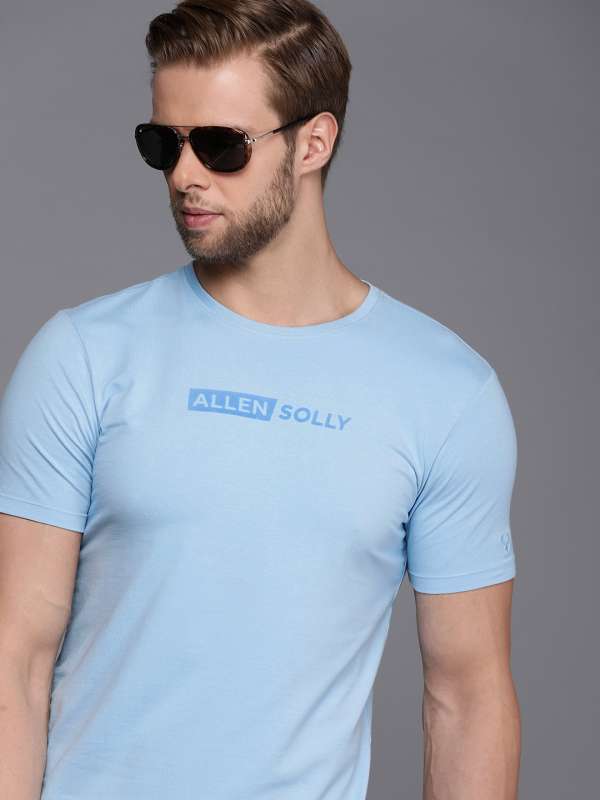 Allen Solly Solid Men Polo Neck Black T-Shirt