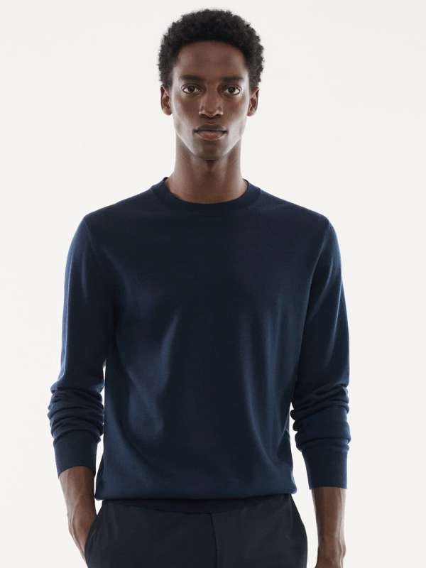 Mens blue crew neck 2025 jumper
