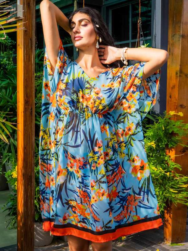 Orange cover shop up dress