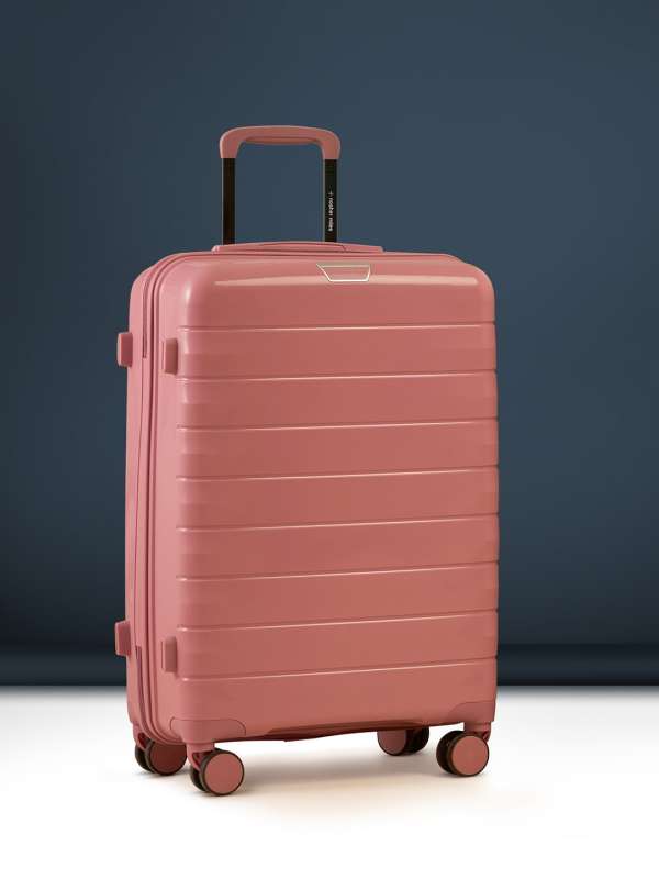 Pink suitcase trolley shop