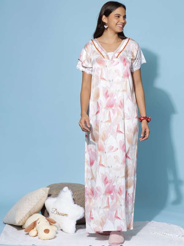 Satin Nightdresses Buy Satin Night Dress for Women Online Myntra