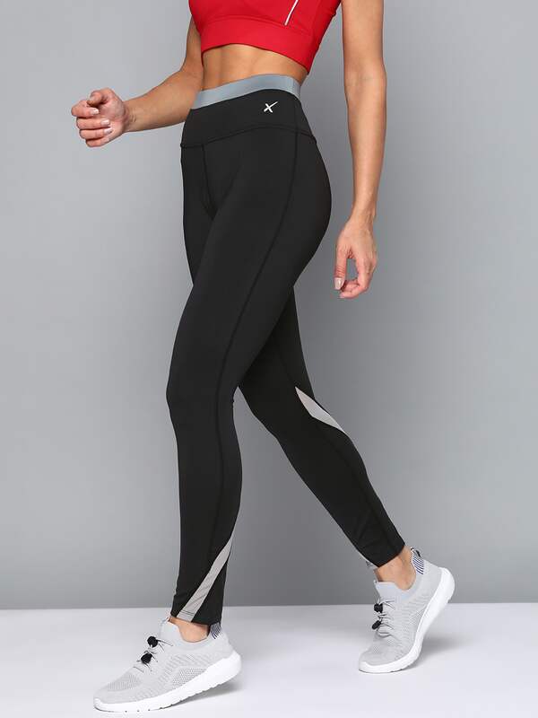 discount 59% Silver Leggings Black M WOMEN FASHION Trousers Sports 