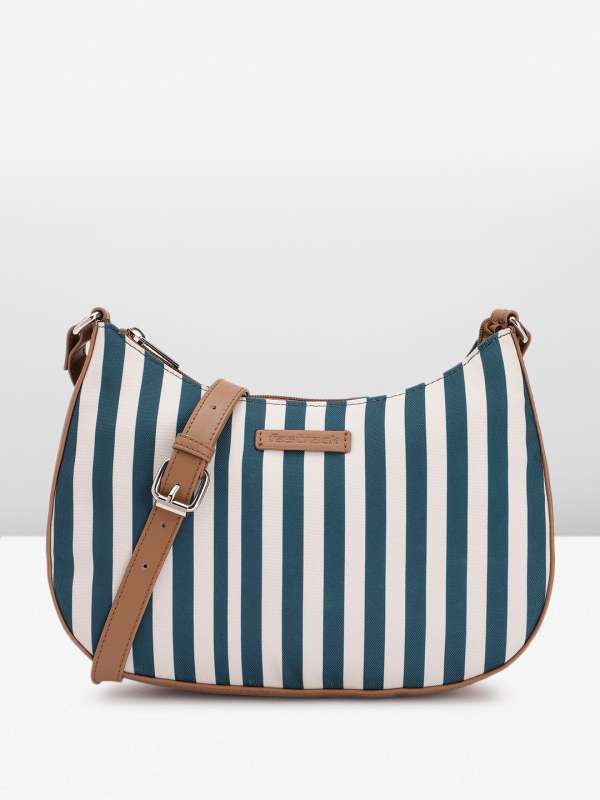 Blue and white striped handbags store