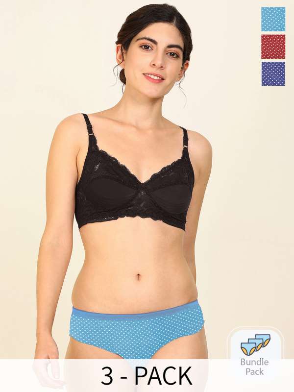 Black bra cheap panty set