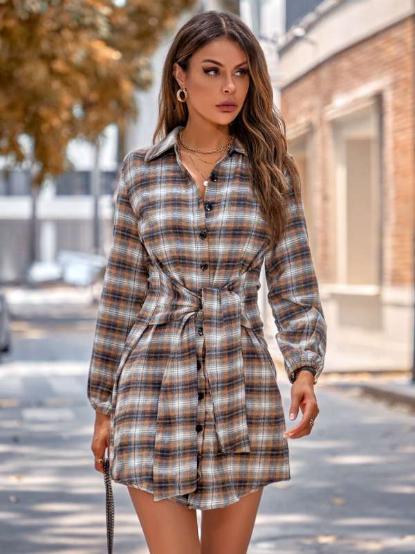 Shirt online dress orange